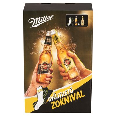 Miller Vegyes Sörválogatás 4,7% +ajándék zokni 4 x 330 ml
