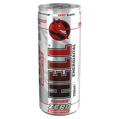 HELL Zero Tutti-frutti ízű, Magas Koffeintartalmú, Vitaminozott Ital Édesítőszerekkel 250 ml