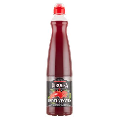 Piroska Erdei Gyümölcs Ízű Szörp Feketerépalével Színezve, Cukorral és Édesítőszerekkel 700 ml