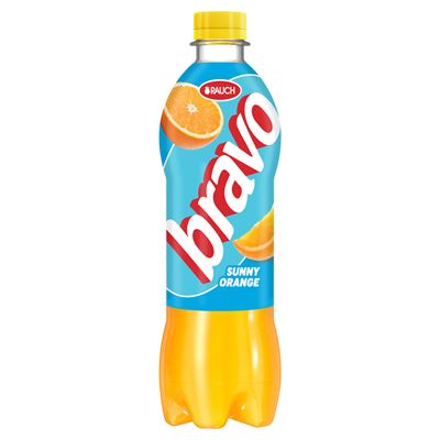 Bravo Rauch Sunny Orange narancs gyümölcsital cukorral, édesítőszerekkel és 4 vitaminnal 0,5 l