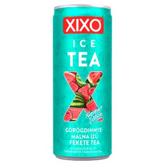 XIXO Ice Tea görögdinnye- és málnaízű jegestea gyümölcslével és természetes teakivonattal 250 ml