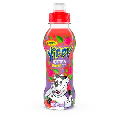 YIPPY bogyós gyümölcsös üdítőital, koffeinmentes fekete teából és csipkebogyóból 330 ml