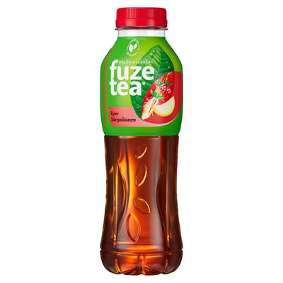 fuzetea Szénsavmentes Eper- és Sárgadinnyeízű Üdítőital Fekete Tea Kivonattal 500 ml