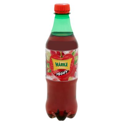MÁRKA meggy szénsavas üdítőital cukorral és édesítőszerekkel 0,5 l