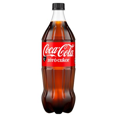 Coca Cola Coca-Cola zéró cukor colaízű energiamentes szénsavas üdítőital édesítőszerekkel 1 l