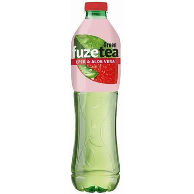 fuzetea szénsavmentes eper-aloe vera-ízű üdítőital zöld tea kivonattal 1,5 l