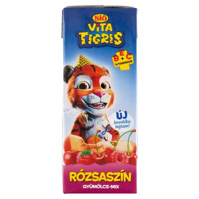 SIÓ Vitatigris Rózsaszín Gyümölcs-mix Vegyes Gyümölcsital 200 ml
