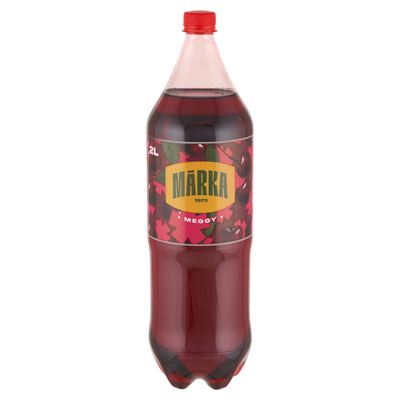 MÁRKA meggy szénsavas üdítőital cukorral és édesítőszerekkel 2 l