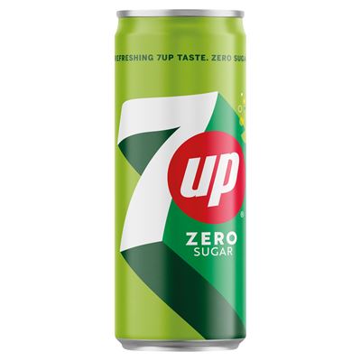 7up Energiamentes Citrom és Lime Aromákkal Ízesített Szénsavas Üdítőital Édesítőszerekkel 330 ml