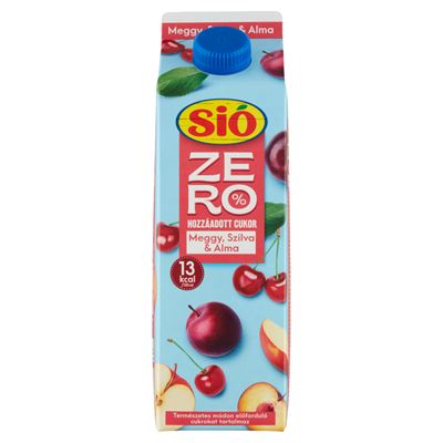 SIÓ Zero édesítőszerekkel készült meggy, szilva & alma gyümölcsital 1 l