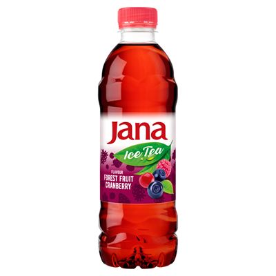 Jana Ice Tea szénsavmentes erdei gyümölcs-áfonya ízű, és vegyes gyümölcs ízesítésű üdítőital 0,5 l