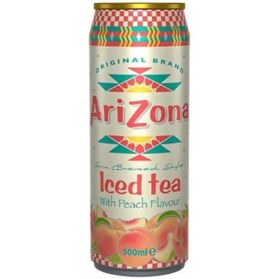 ARIZONA Fekete Tea Alapú Szénsavmentes Barackos Üdítőital 450 ml