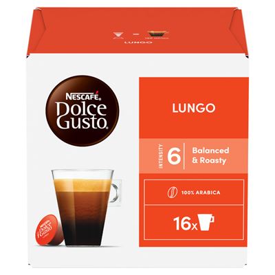 Dolce Gusto NESCAFÉ Lungo kávékapszula 16 x 5,6 g (89,6 g)