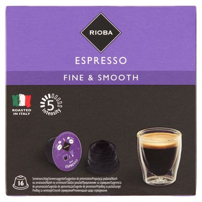 RIOBA Espresso Pörkölt, Őrölt Kávékapszula 16 x 7 g (112 g)