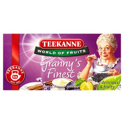 TEEKANNE World of Fruits Granny's Finest bodza-, vanília- és szilvaízű gyümölcstea 20 filter 50 g