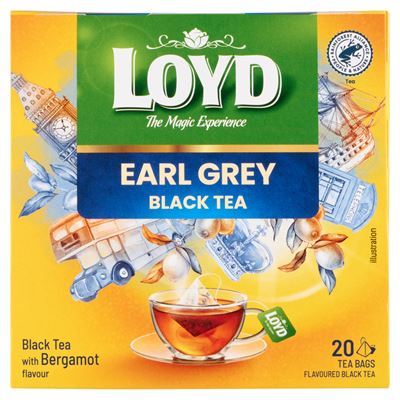 Loyd Earl Grey aromatizált filteres fekete tea 20 filter 40 g