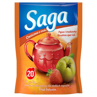 Saga birsalma-eper ízű gyümölcstea 20 filter 34 g