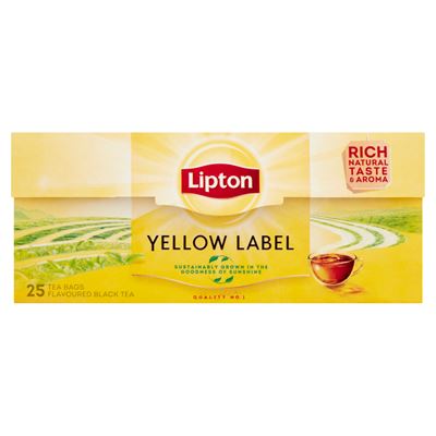 Lipton Yellow Label ízesített fekete tea 25 filter 50 g