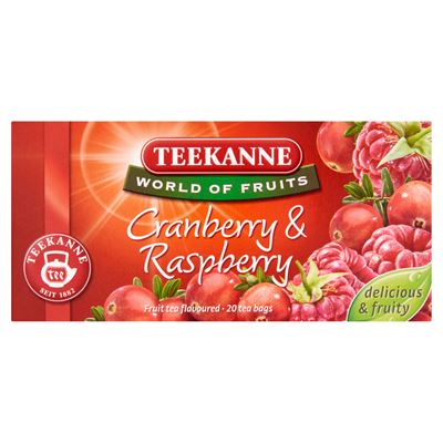 TEEKANNE World of Fruits vörös áfonya- és málnaízesítésű gyümölcstea keverék 20 filter 45 g