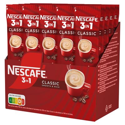 NESCAFÉ 3in1 Classic azonnal oldódó kávéspecialitás 28 x 15.5g (434 g)