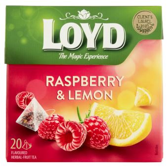 Loyd málna és citrom ízű filteres gyümölcstea 20 filter 40 g
