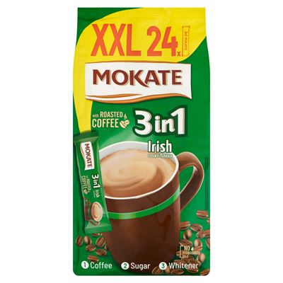 MOKATE 3in1 azonnal oldódó kávéspecialitás Irish Cream likőr ízesítéssel 24 x 17 g (408 g)