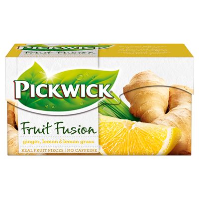PICKWICK gyümölcs és gyógynövénytea gyömbérrel, indiai citromfűvel és a citrom ízével 20 filter 40 g