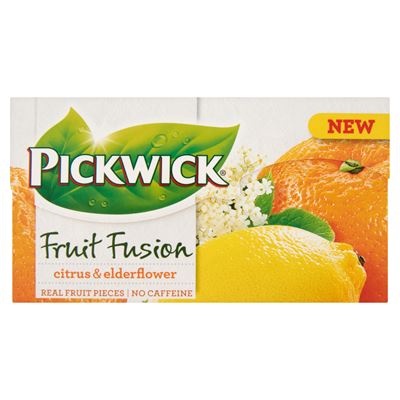 PICKWICK Fruit Fusion Gyümölcstea Citrom- És Narancshéjjal És Bodzavirággal Ízesítve ( 20 x 2 ) 70 g