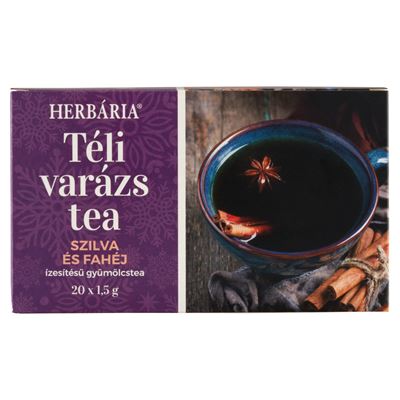 HERBÁRIA Téli Varázs Tea Szilva és Fahéj Ízesítésű Gyümölcstea 20 filter 30 g