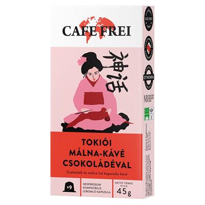CAFE FREI kapszulás tokiói málna-kávé csokoládéval 9 x 5 g (45 g)