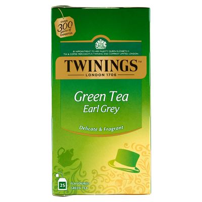 TWININGS Earl Grey aromás filteres zöld tea 25 filter 40 g