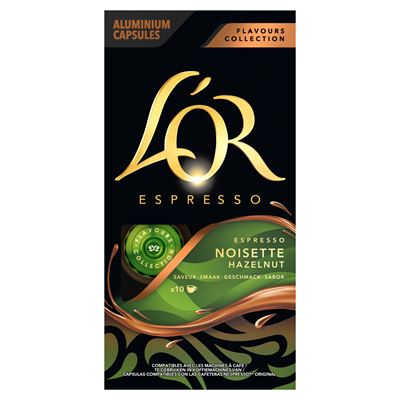 L'OR Espresso mogyoróízű őrölt-pörkölt kávé kapszulában 10 db 52 g