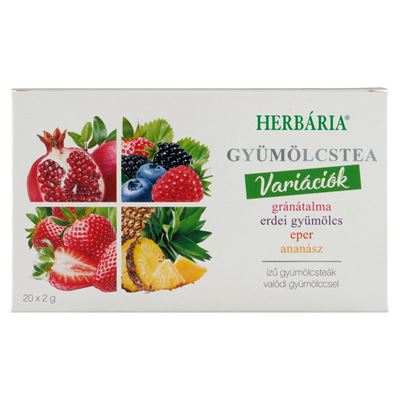 Herbavita Herbária gyümölcstea variációk valódi gyümölccsel 20 filter 40 g