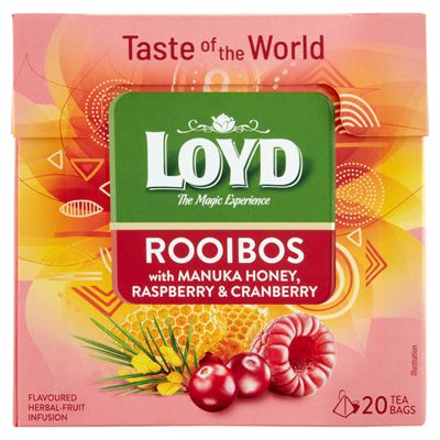 Loyd málna-áfonya ízű rooibos tea manuka mézzel 20 filter 34 g