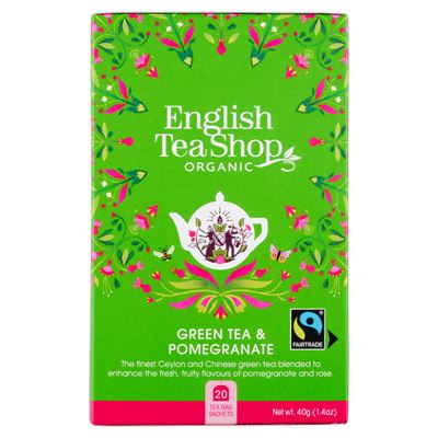 English Tea Shop gránátalmás zöld bio tea 20 filter 40 g
