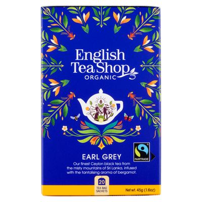 English Tea Shop Earl Grey bio fekete tea 20 filter 45 g