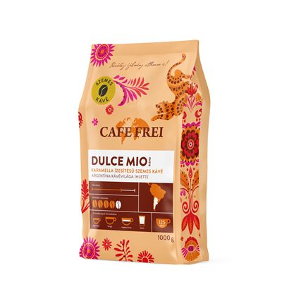 Café Frei Dulce Mio Karamella Ízesítésű Szemes Kávékeverék 1 kg
