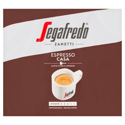 Segafredo Zanetti Espresso Casa Gusto Cremoso darált pörkölt kávé 2 x 250 g