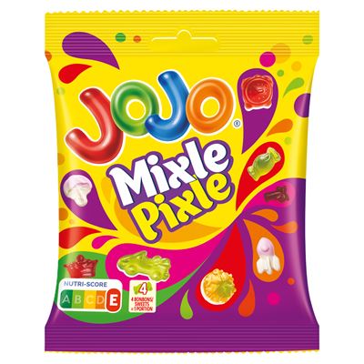 JOJO Mixle Pixle Gyümölcsízű Gumicukorka 80g