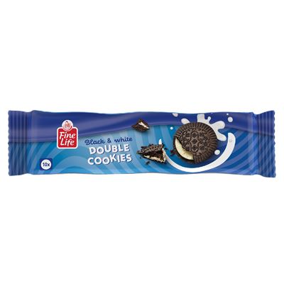 Fine Life Kakaós keksz vanilíás töltelékkel 154g