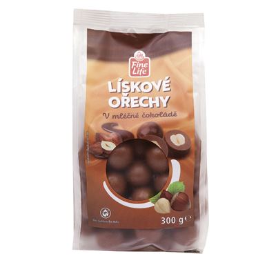 Fine Life Mogyoró Tejcsokoládé Bevonattal 300 g