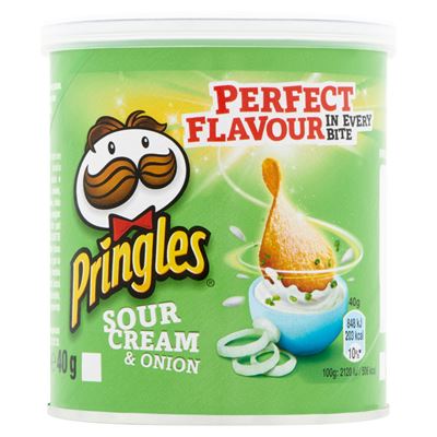 Pringles hagymás-tejfölös ízesítésű snack 40 g