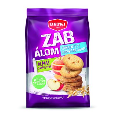 Detki Zab Álom csökkentett cukortartalmú almás-zabpelyhes omlós keksz 150 g