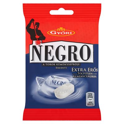 GYŐRI Negro extra erős töltetlen keménycukorka 79 g