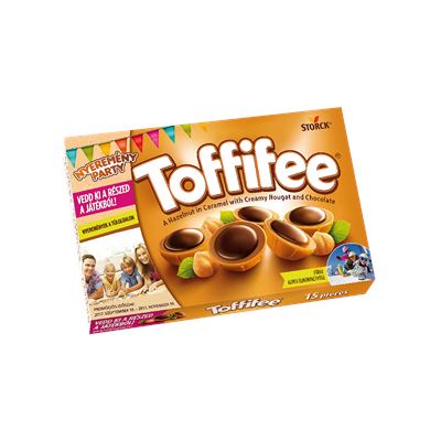 Toffifee mogyoró karamellben, mogyorós nugátkrémmel és csokoládéval 125 g
