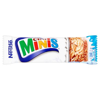CINI MiNiS Nestlé Cini Minis fahéjas gabonapehely-szelet tejbevonó talppal vitaminokkal és kalciummal 25 g x 16