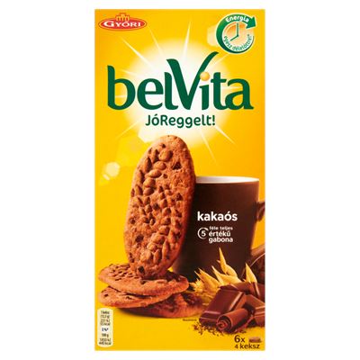 belVita Kakaós, Gabonás Keksz Csokoládédarabokkal 14 x ( 6 x 50 g )