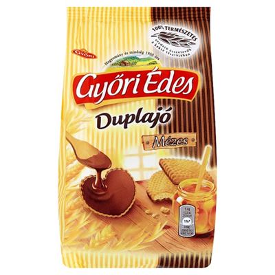 Győri Édes Duplajó Talpán Kakaós Bevonómasszába Mártott, Kakaós, Omlós Keksz 21 x 150 g