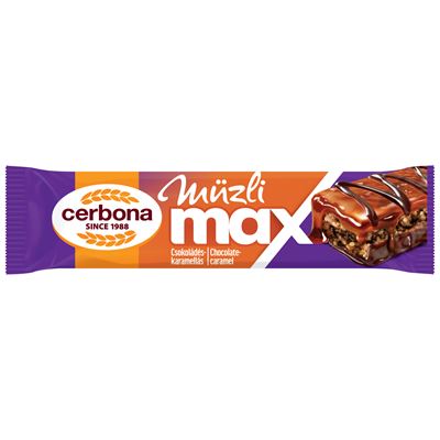 Cerbona Müzli Max csokoládés-karamellás müzliszelet 30 g