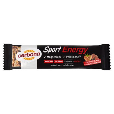Cerbona Sport Energy Csokoládés Mandulás Müzliszelet 20 x 35 g